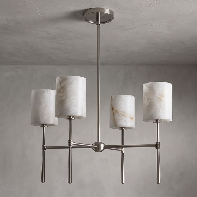 Multi-Arm Alabaster Cylinder Chandelier, product view 19