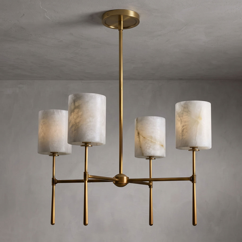 Multi-Arm Alabaster Cylinder Chandelier, product view 23