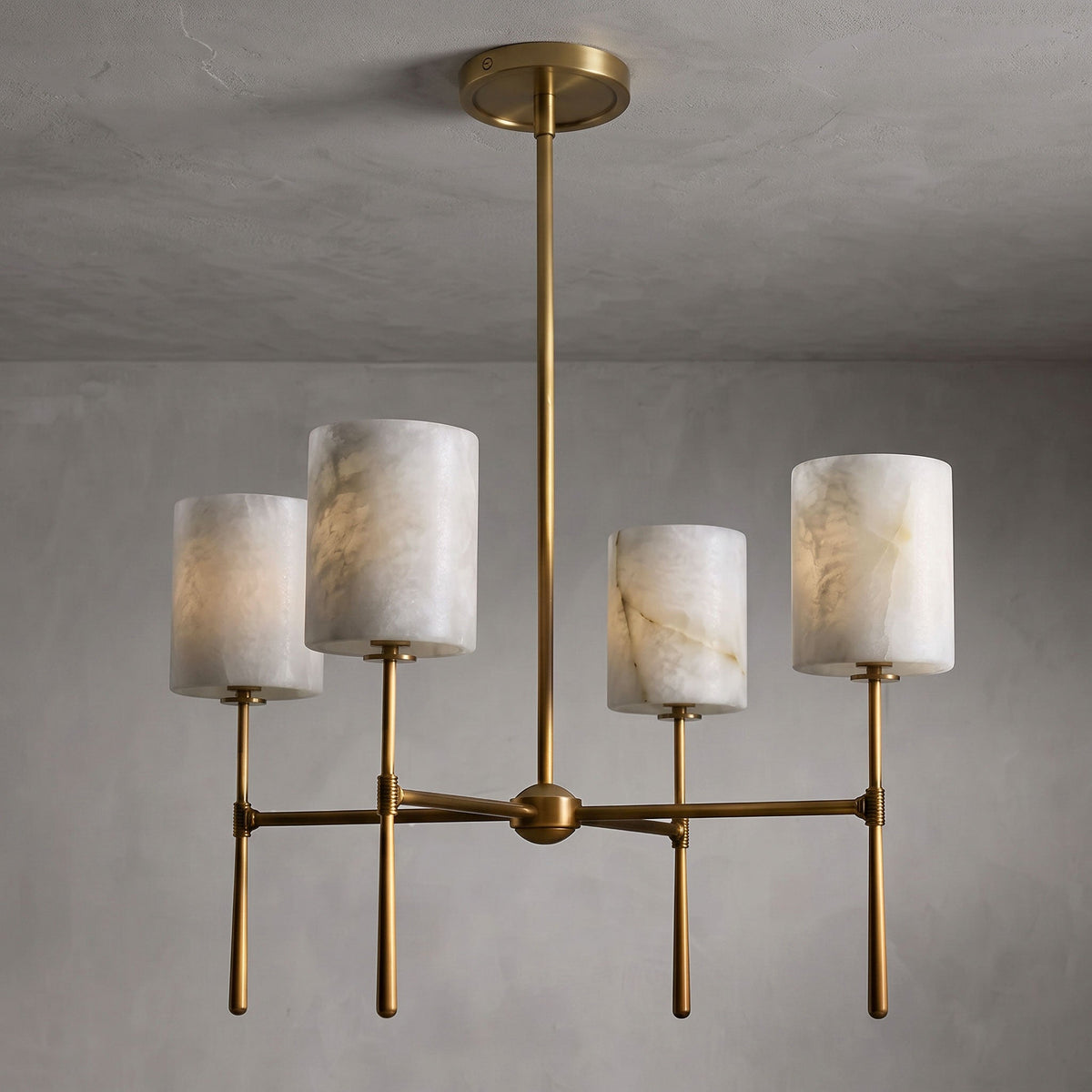 Multi-Arm Alabaster Cylinder Chandelier, product view 23
