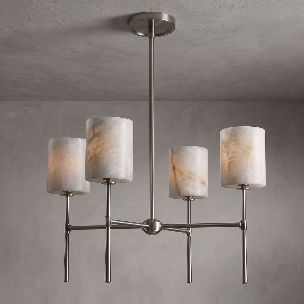 Multi-Arm Alabaster Cylinder Chandelier, product view 25