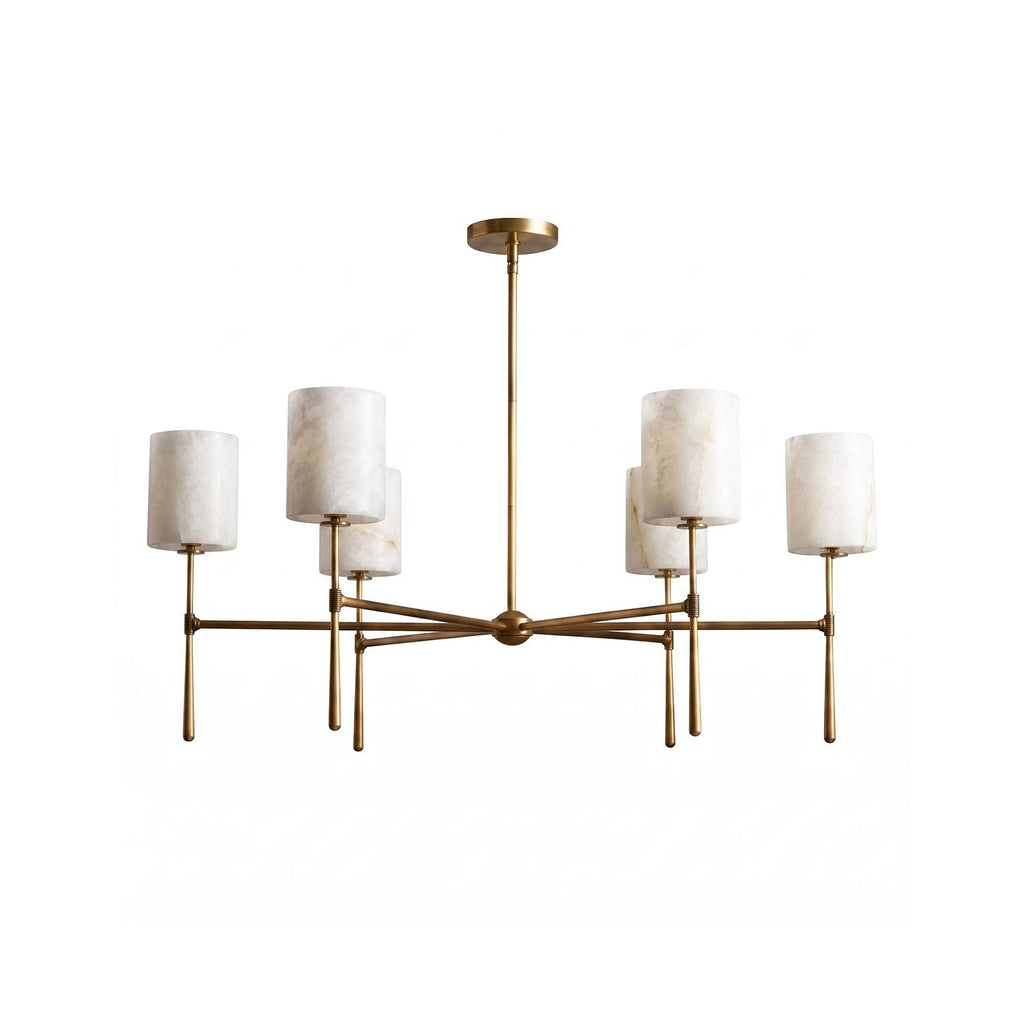 Multi-Arm Alabaster Cylinder Chandelier, product view 29