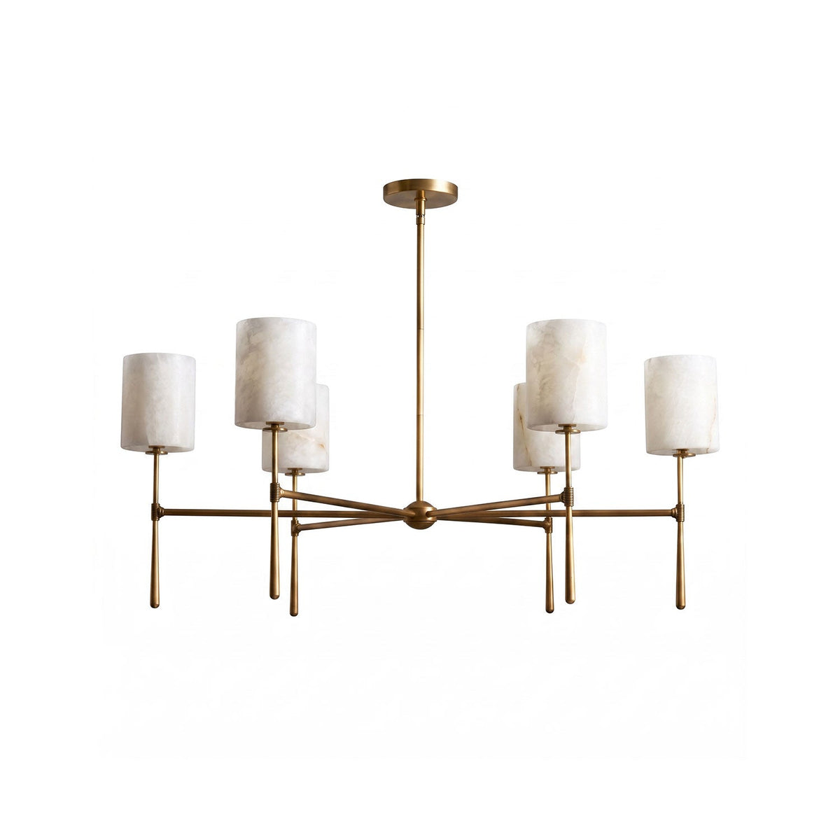 Multi-Arm Alabaster Cylinder Chandelier, product view 29