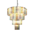 Multi Layered Stained Glass Chandelier product image