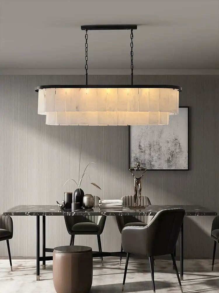 Natural Alabaster Chandelier