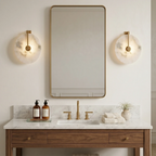 Natural Alabaster Disc LED Wall Sconce by Bling Lighting Studio
