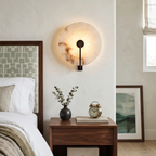 Natural Alabaster Disc LED Wall Sconce by Bling Lighting Studio