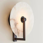 Natural Alabaster Disc LED Wall Sconce by Bling Lighting Studio