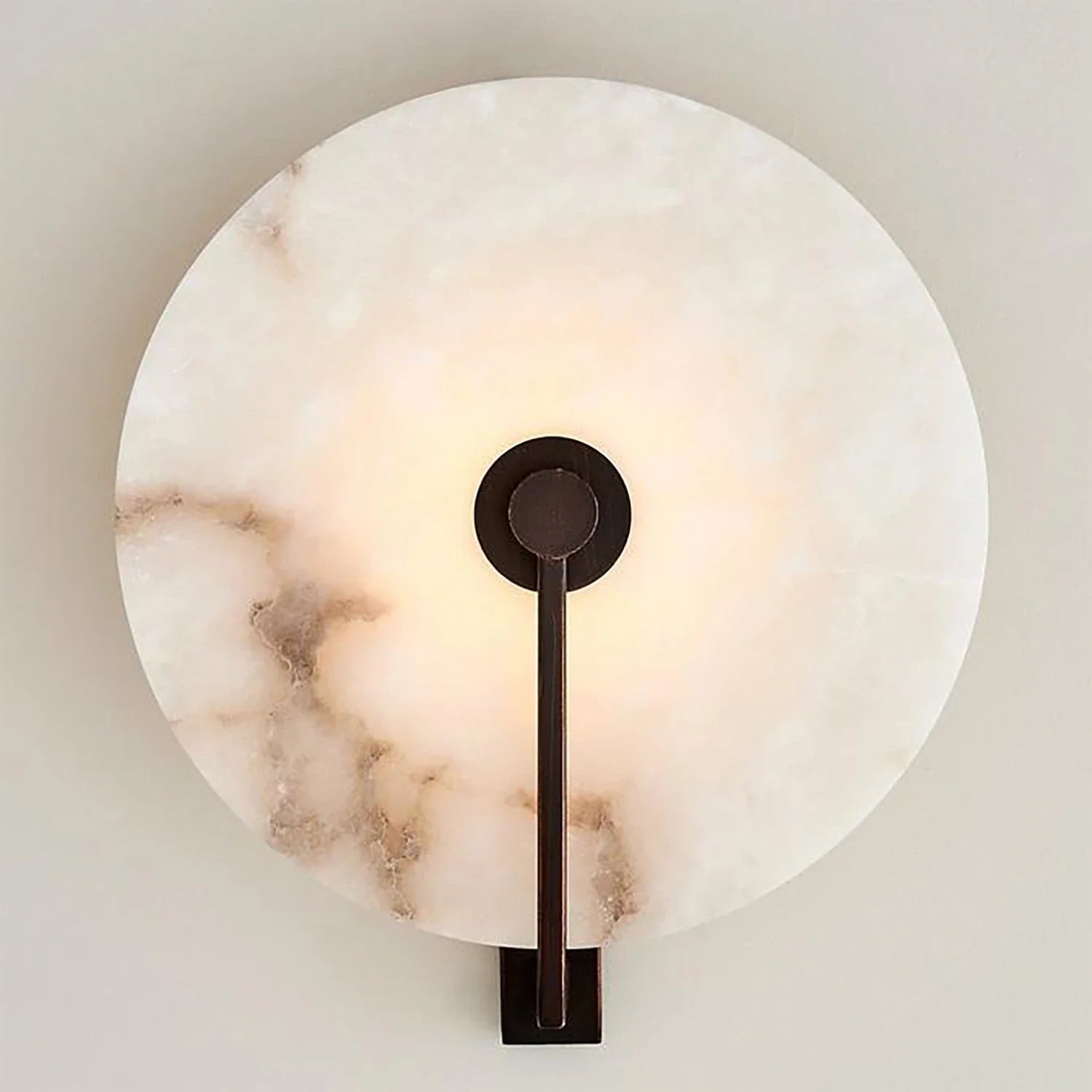 Natural Alabaster Disc LED Wall Sconce by Bling Lighting Studio