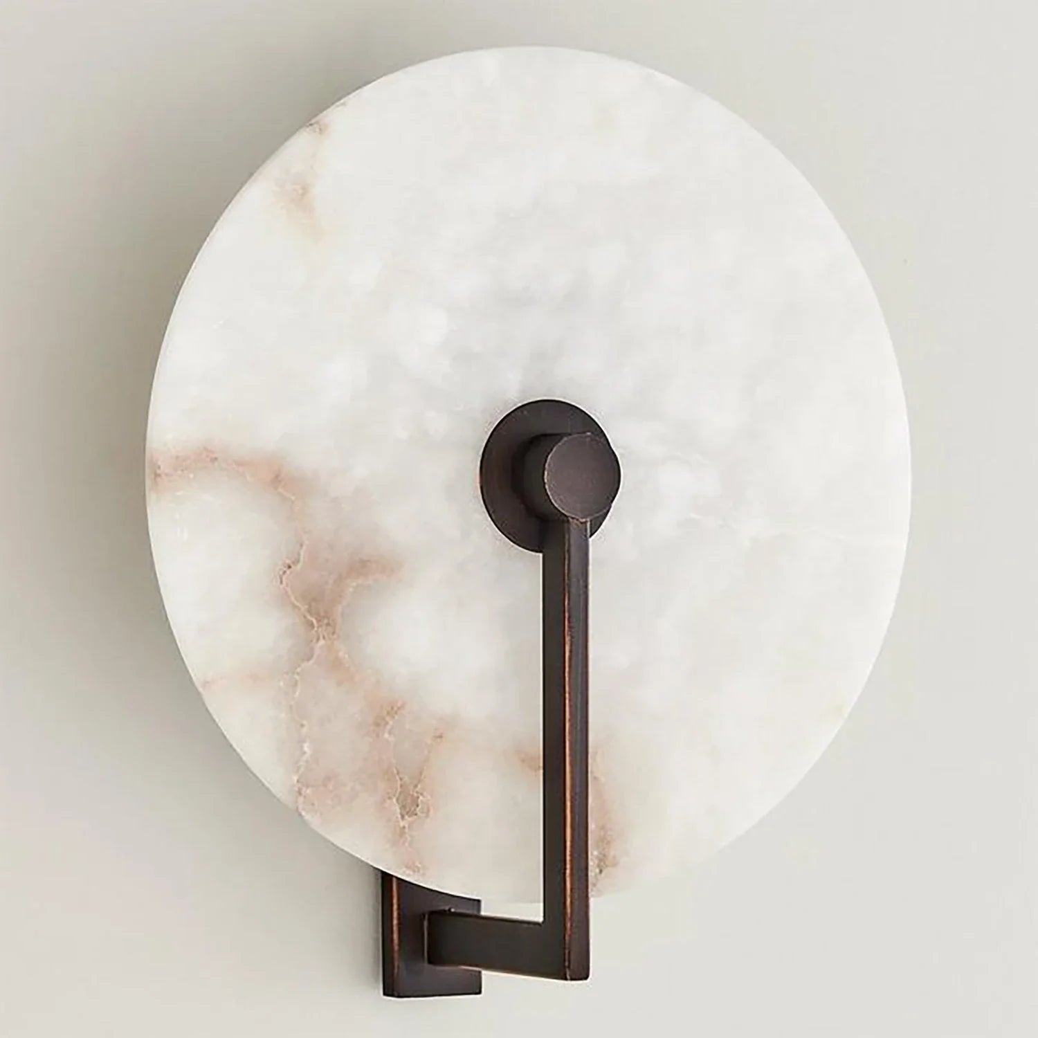 Natural Alabaster Disc LED Wall Sconce by Bling Lighting Studio