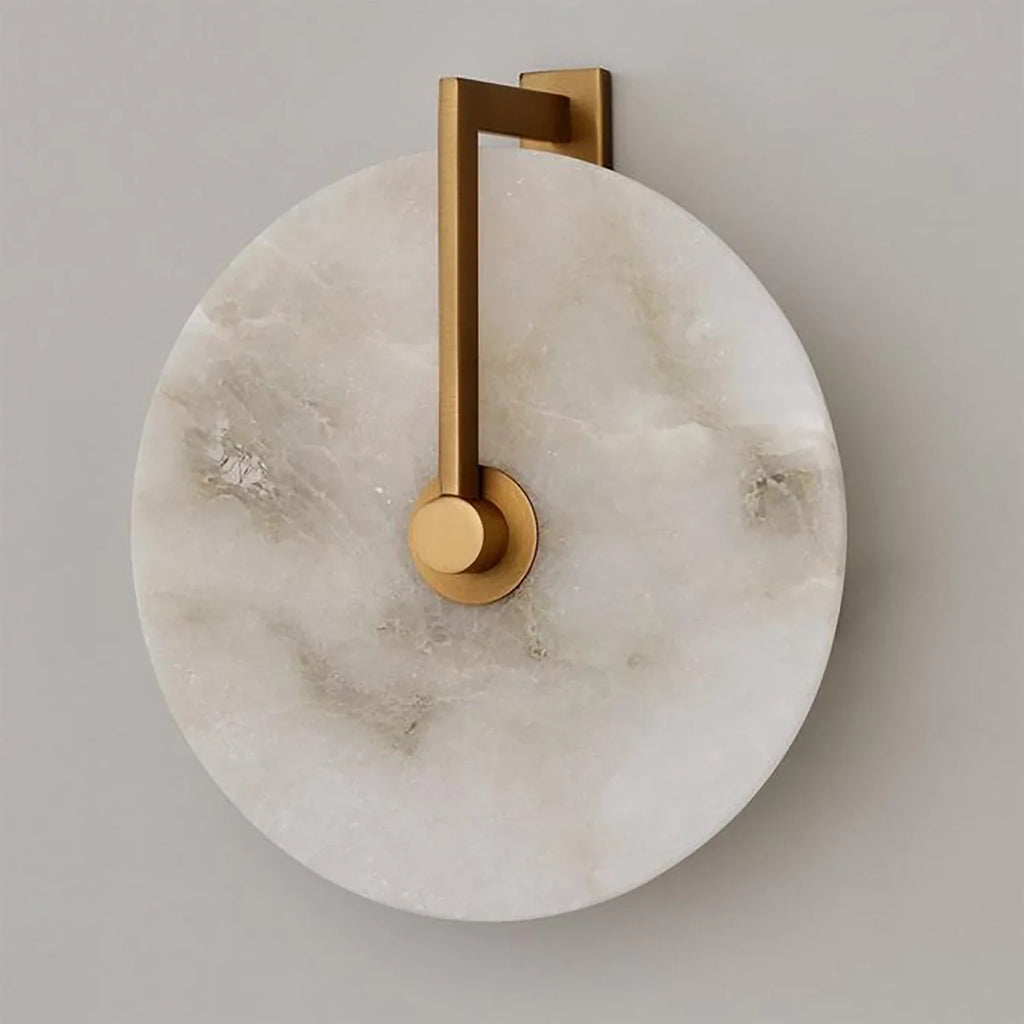 Natural Alabaster Disc LED Wall Sconce by Bling Lighting Studio