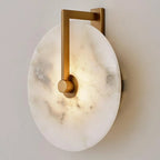 Natural Alabaster Disc LED Wall Sconce by Bling Lighting Studio