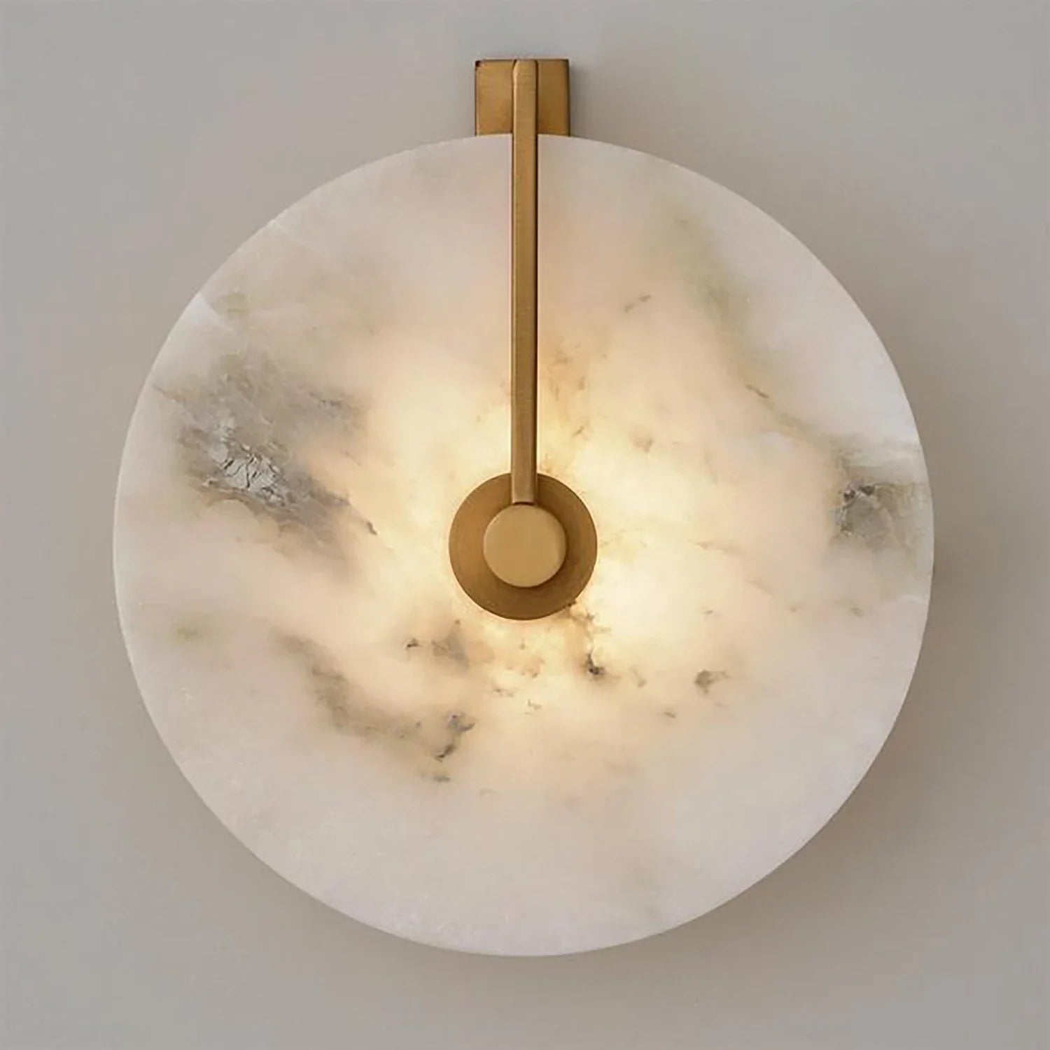 Natural Alabaster Disc LED Wall Sconce by Bling Lighting Studio