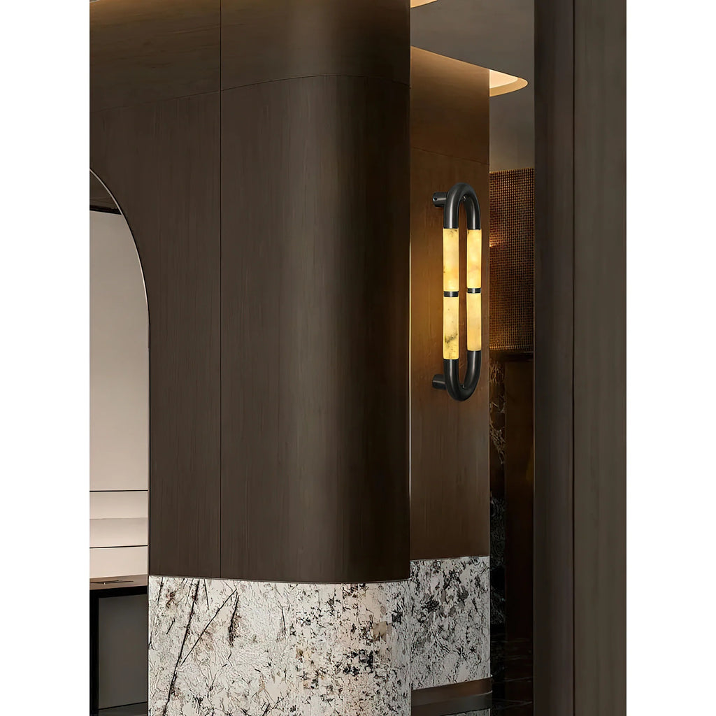 Olyss Alabaster Tube Wall Sconce alabaster wall light view 06