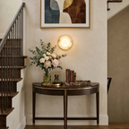 Orb Vessel Alabaster & Brass Wall Lamp by Bling Lighting Studio