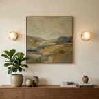 Orb Vessel Alabaster & Brass Wall Lamp by Bling Lighting Studio