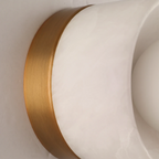 Orb Vessel Alabaster & Brass Wall Lamp by Bling Lighting Studio
