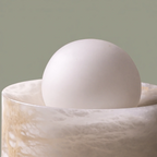 Orb Vessel Alabaster & Brass Wall Lamp by Bling Lighting Studio