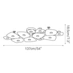 Organic Alabaster Slab Semi-Flush Ceiling Light, product view 4