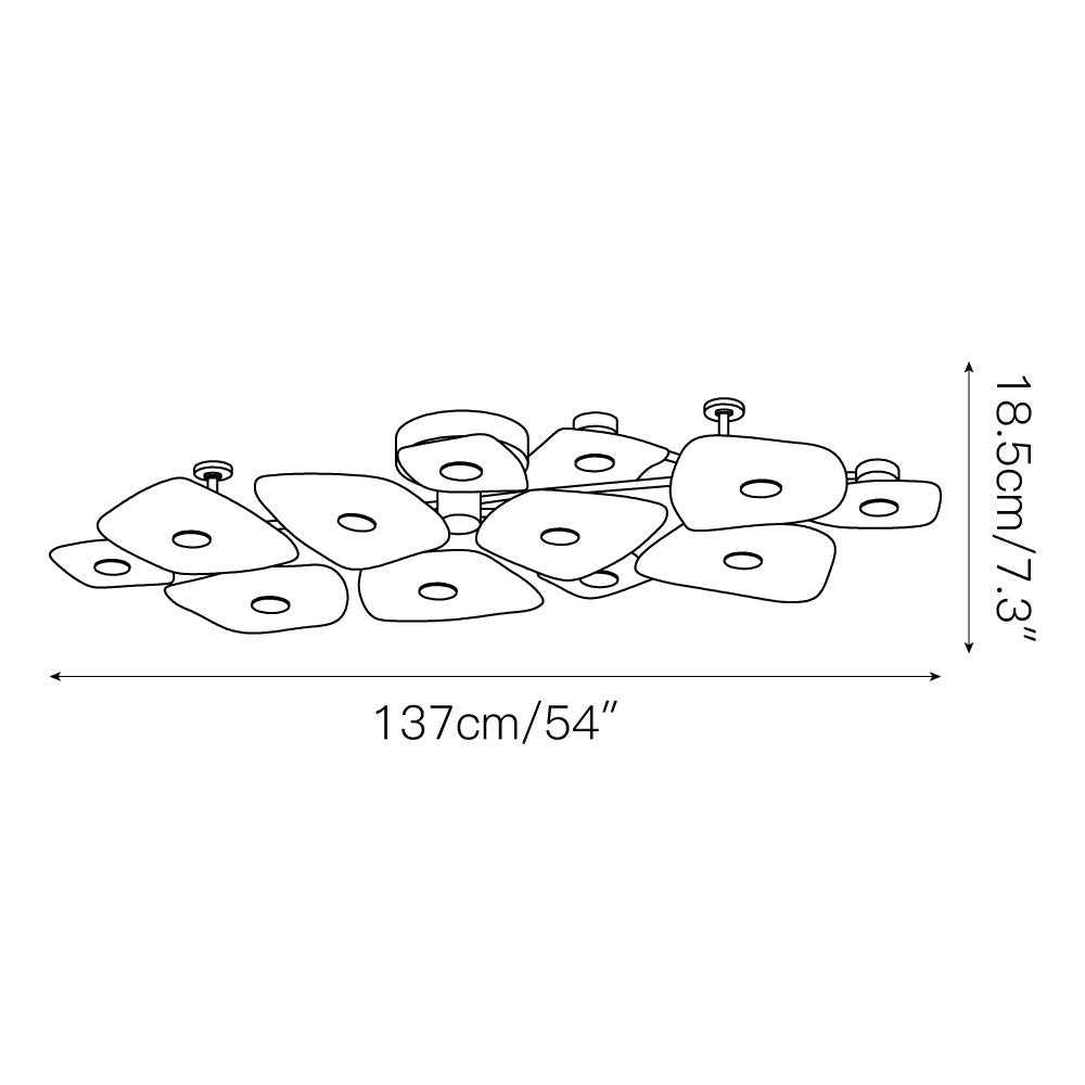 Organic Alabaster Slab Semi-Flush Ceiling Light, product view 4