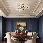 Organic Alabaster Slab Semi-Flush Ceiling Light, product view 6