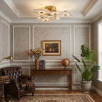 Organic Alabaster Slab Semi-Flush Ceiling Light, product view 9
