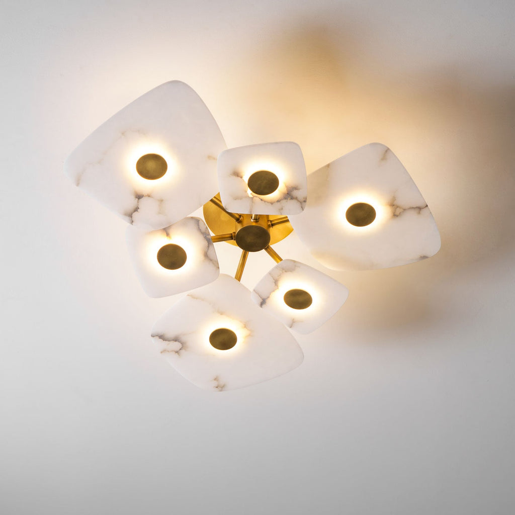 Organic Alabaster Slab Semi-Flush Ceiling Light, product view 13