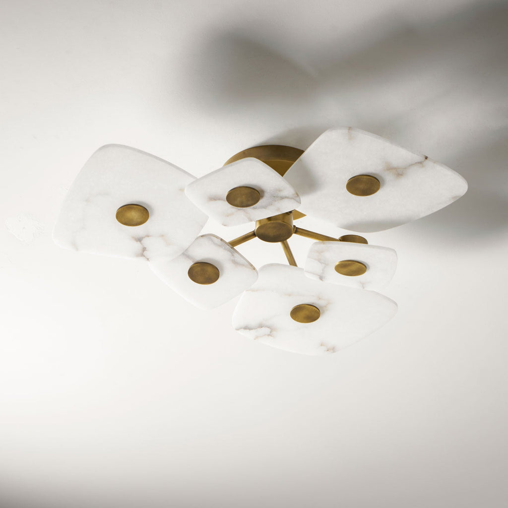 Organic Alabaster Slab Semi-Flush Ceiling Light, product view 15