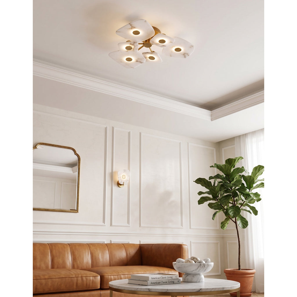 Organic Alabaster Slab Semi-Flush Ceiling Light, product view 19