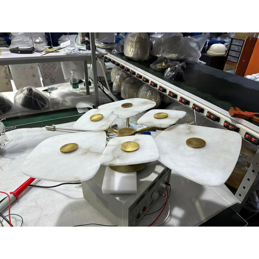 Organic Alabaster Slab Semi-Flush Ceiling Light, product view 26