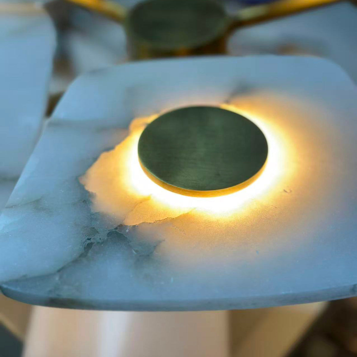 Organic Alabaster Slab Semi-Flush Ceiling Light, product view 29