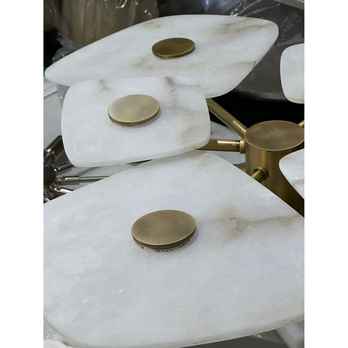 Organic Alabaster Slab Semi-Flush Ceiling Light, product view 30