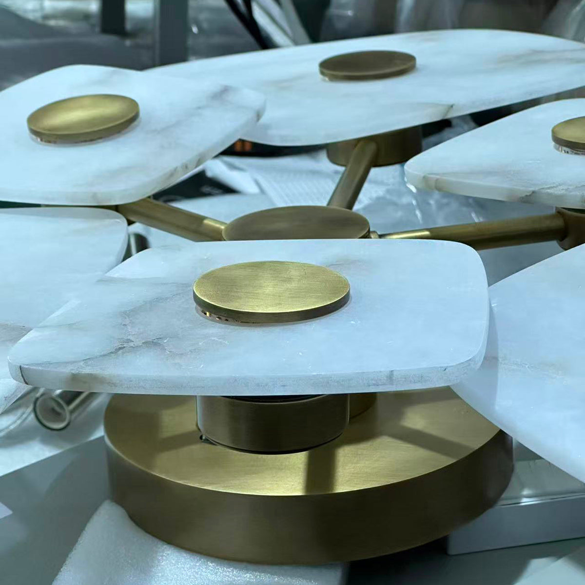 Organic Alabaster Slab Semi-Flush Ceiling Light, product view 32