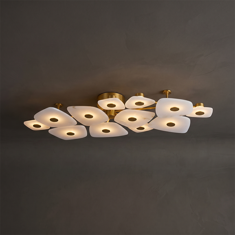 Organic Alabaster Slab Semi-Flush Ceiling Light, product view 35