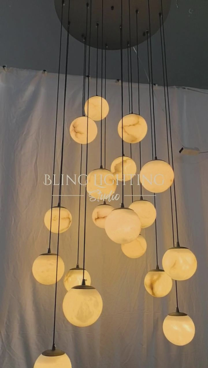 Faye Alabaster Bubble Chandelier