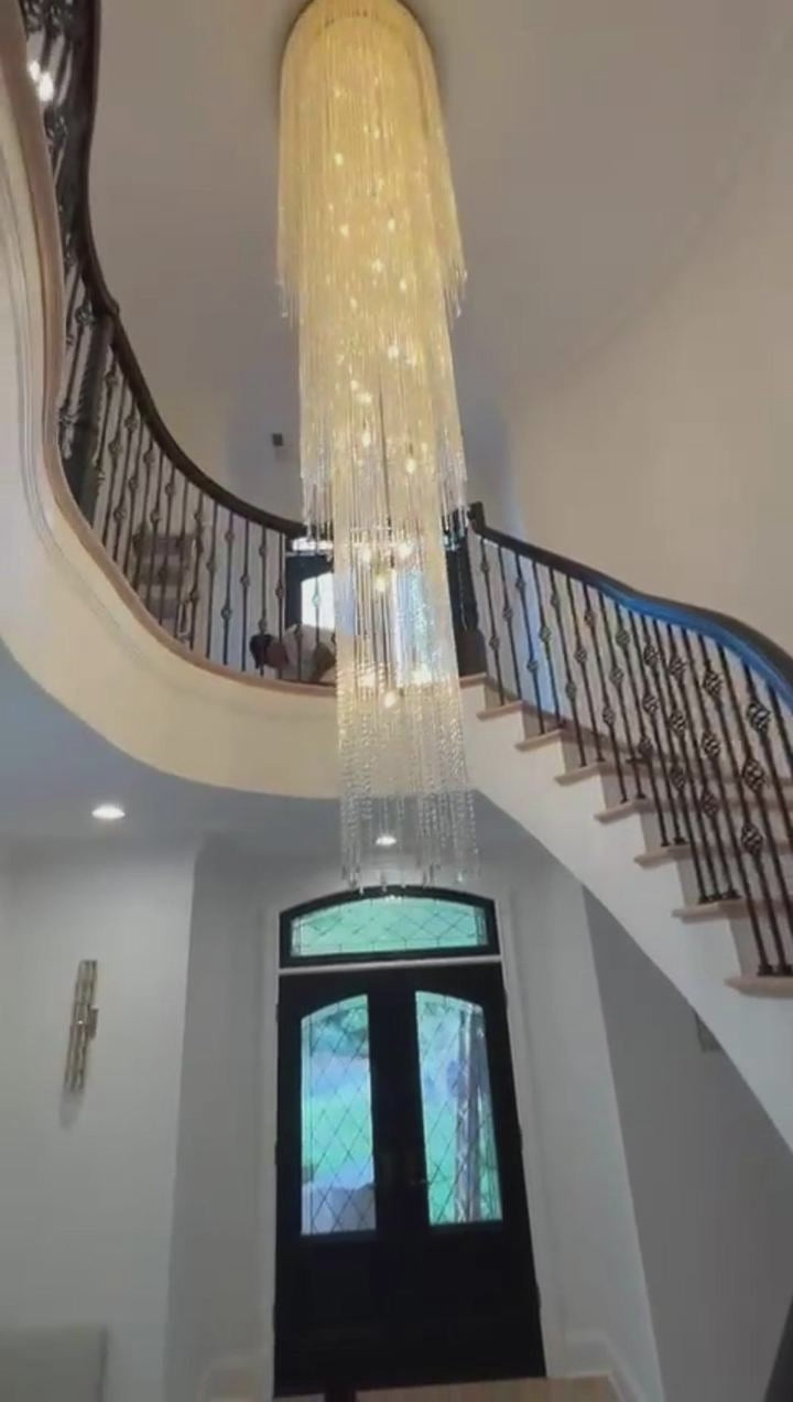 Kyra Real Crystal Staircase Chandelier