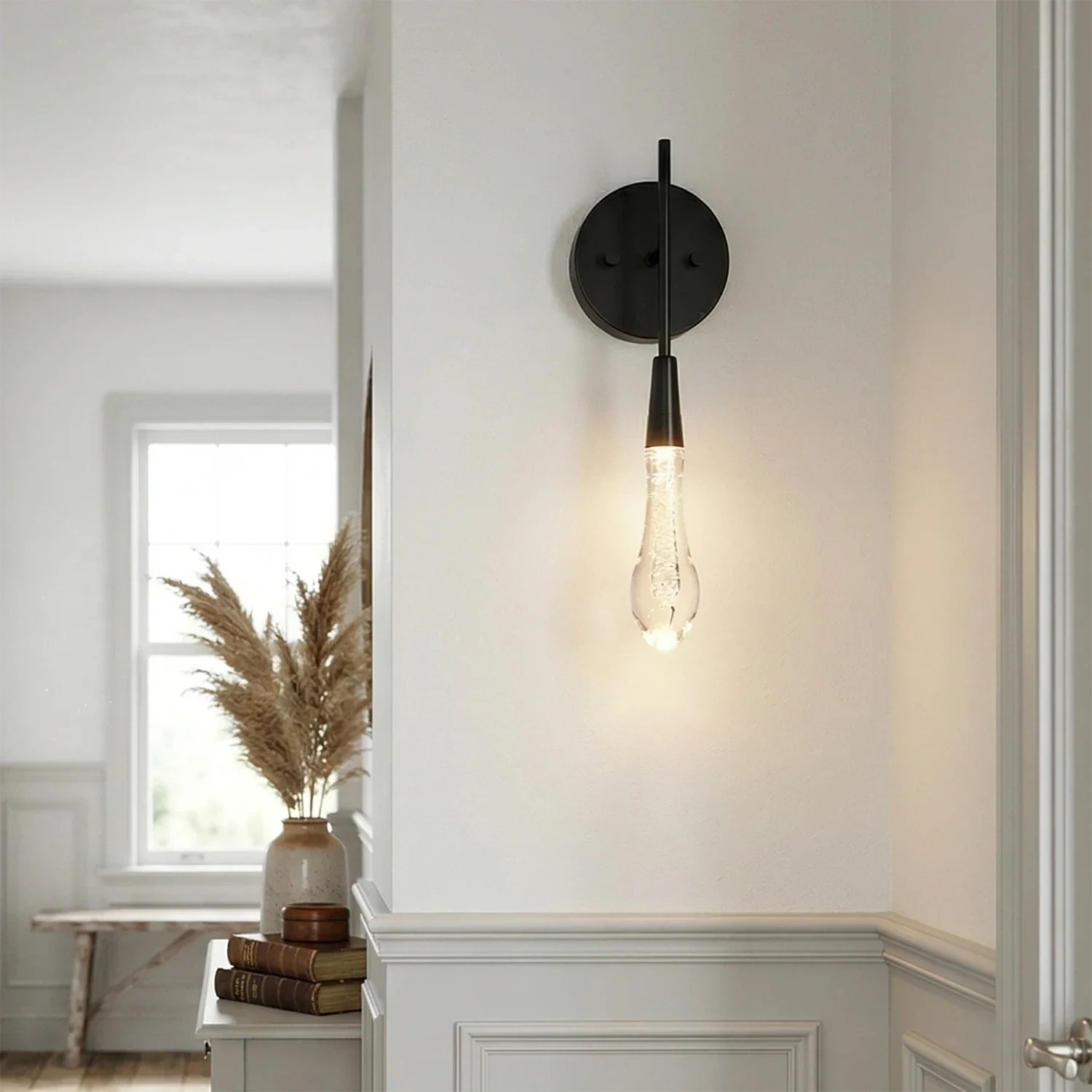 Raindrop Glass Solitaire Wall Lamp by Bling Lighting Studio