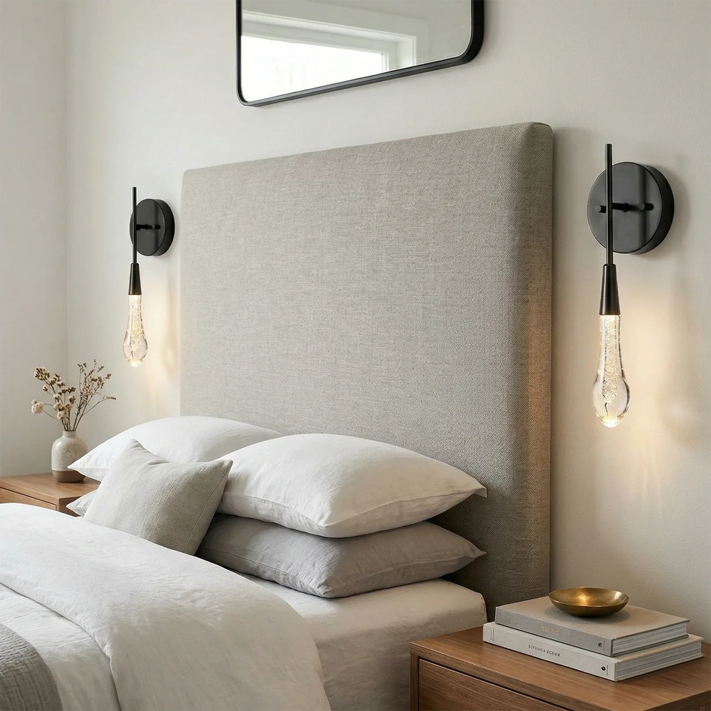 Raindrop Glass Solitaire Wall Lamp by Bling Lighting Studio