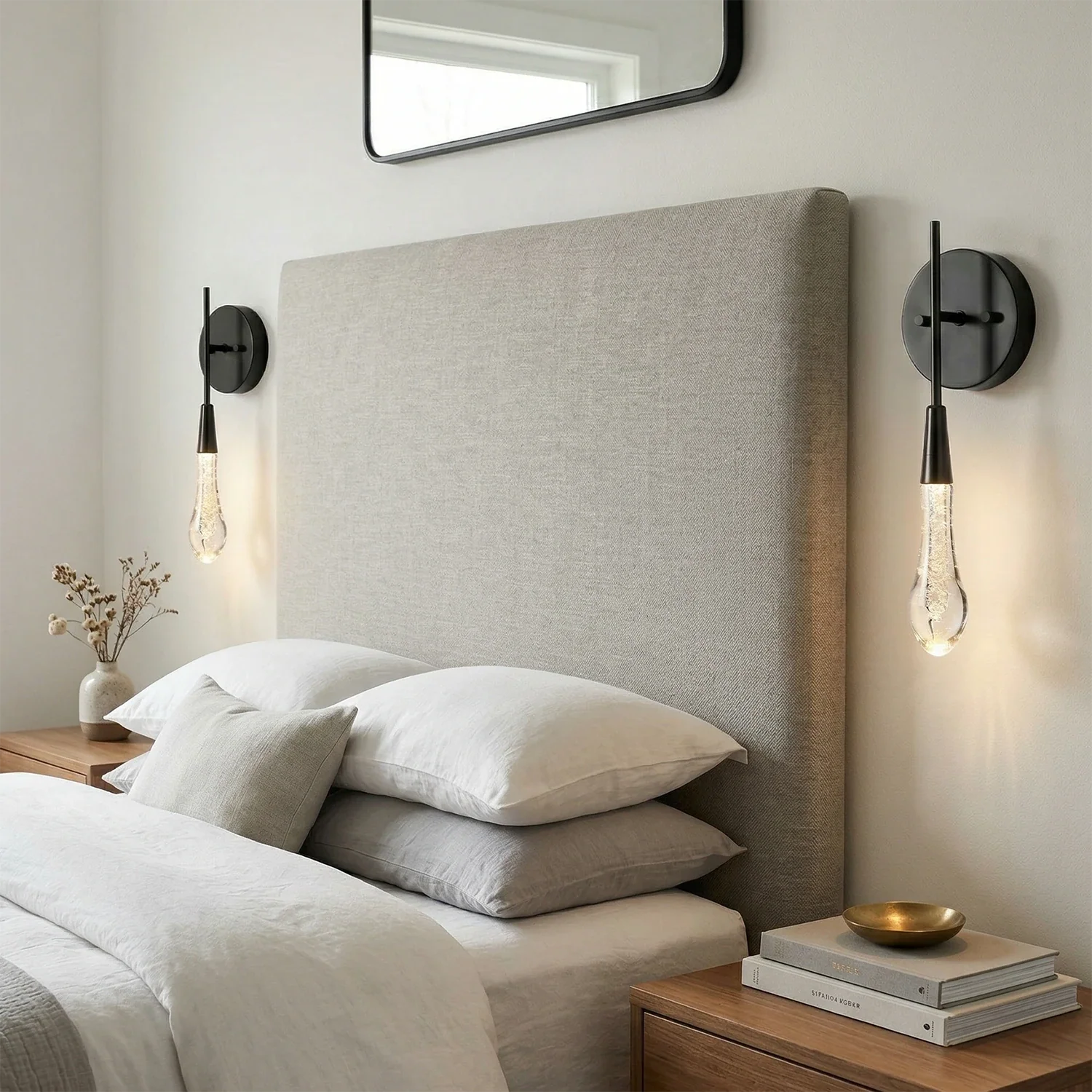 Raindrop Glass Solitaire Wall Lamp by Bling Lighting Studio