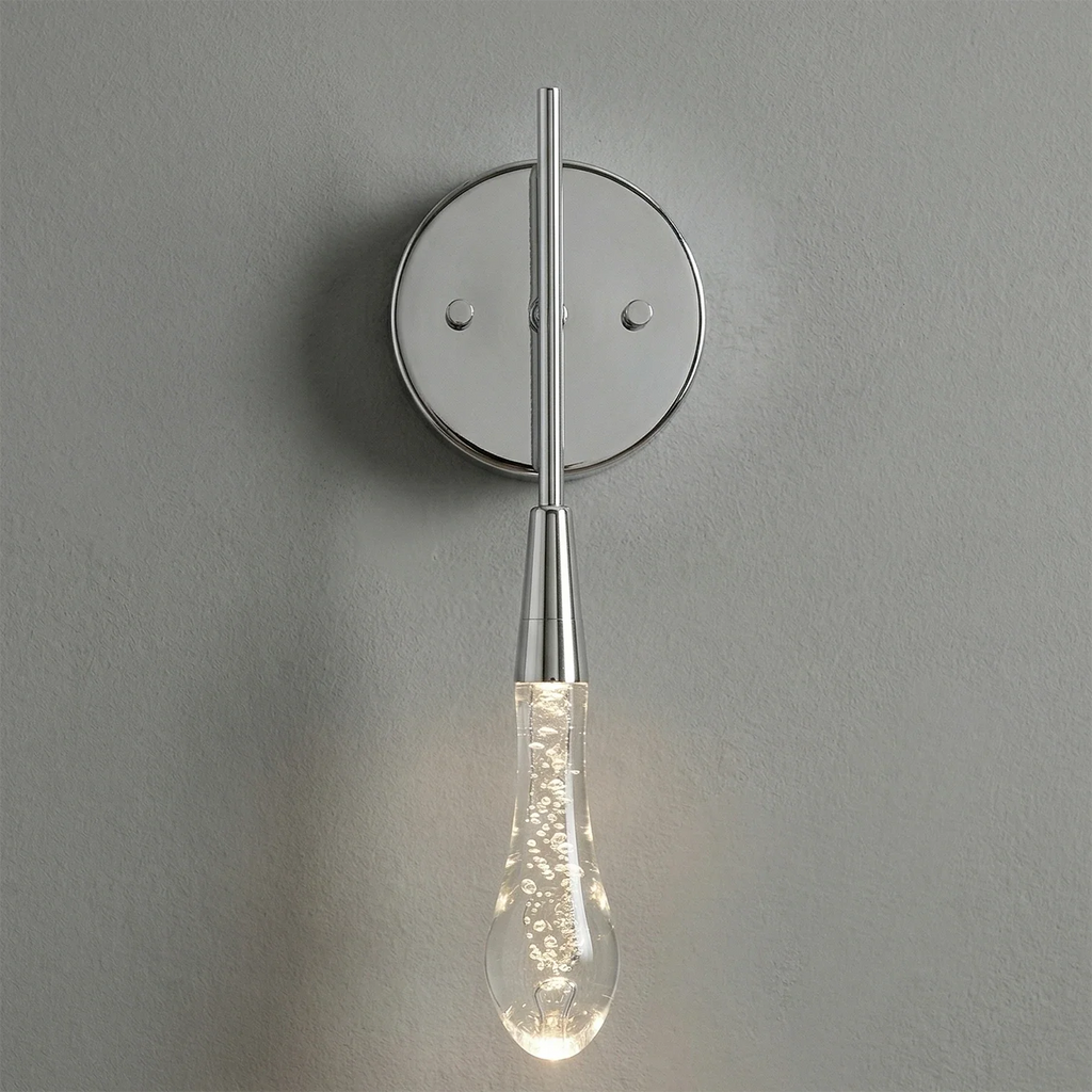Raindrop Glass Solitaire Wall Lamp by Bling Lighting Studio