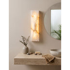 Rectangular Alabaster Flush Wall Sconce, product view 10