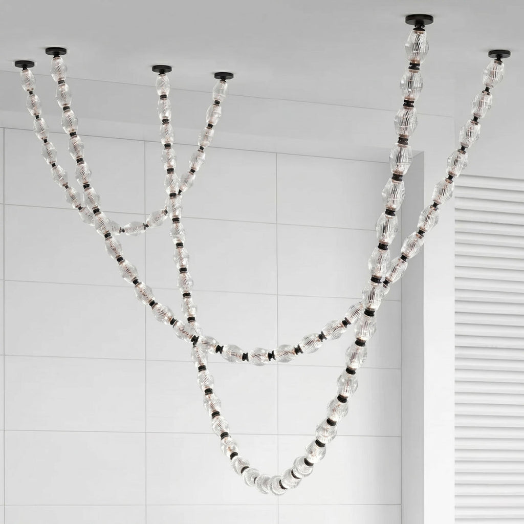 Riviere Chain Chandelier 3-strip configuration A
