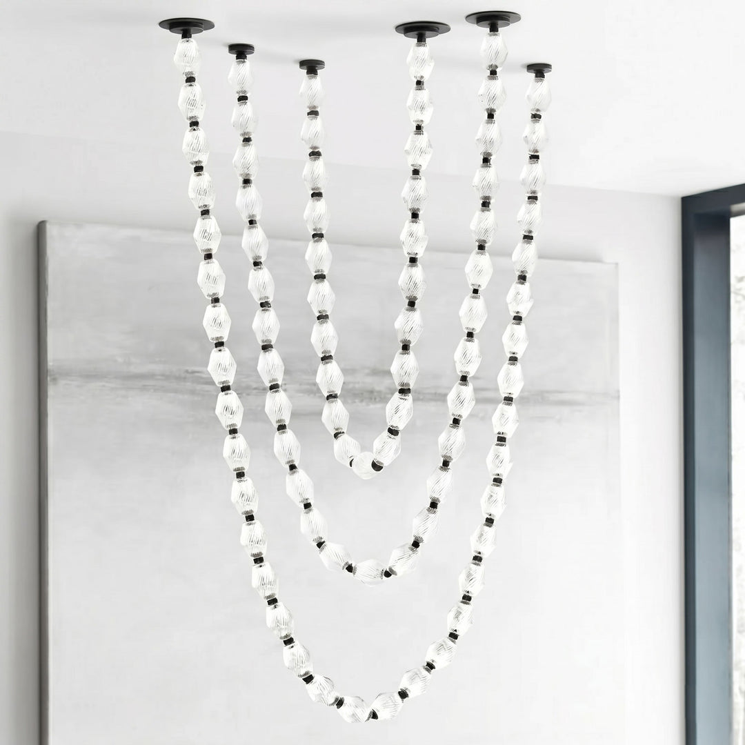 Riviere Chain Chandelier 3-strip configuration B
