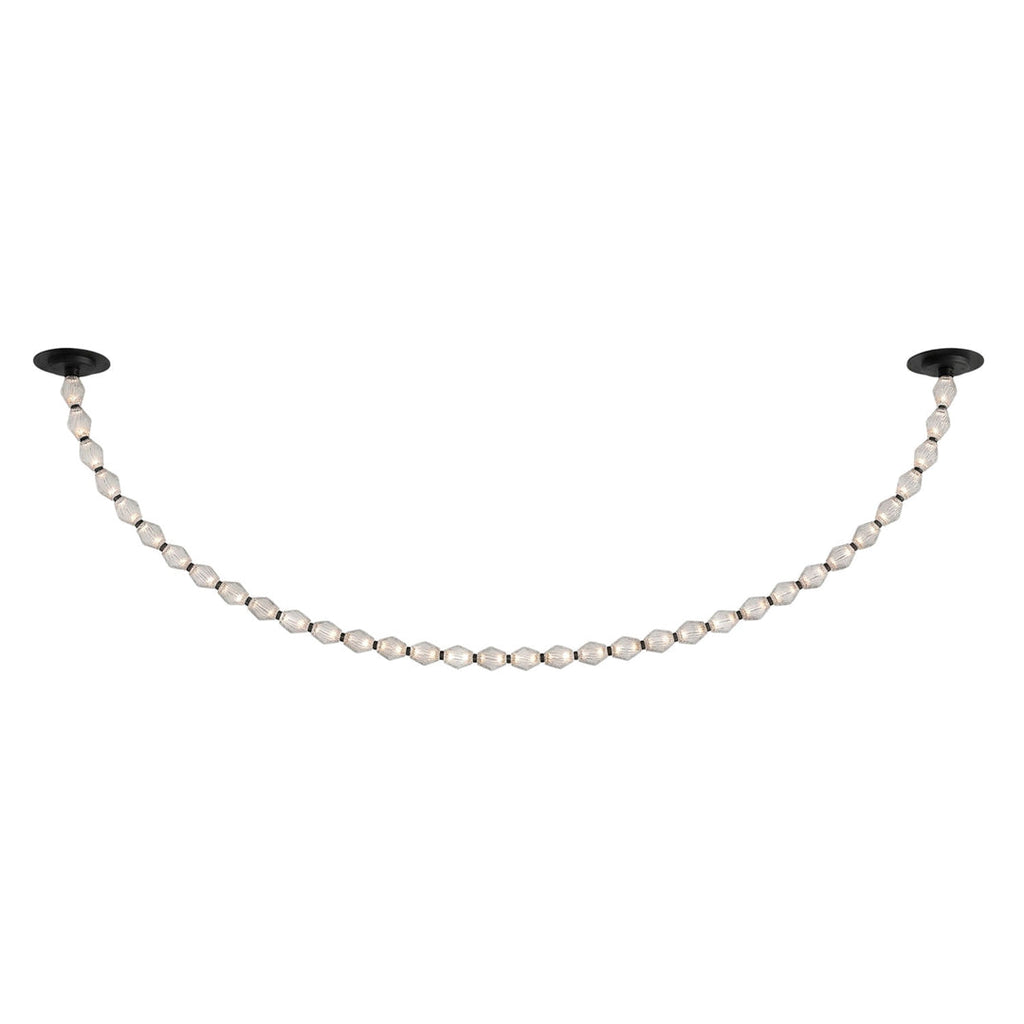 Riviere Chain Chandelier 34-light black and clear glass variant