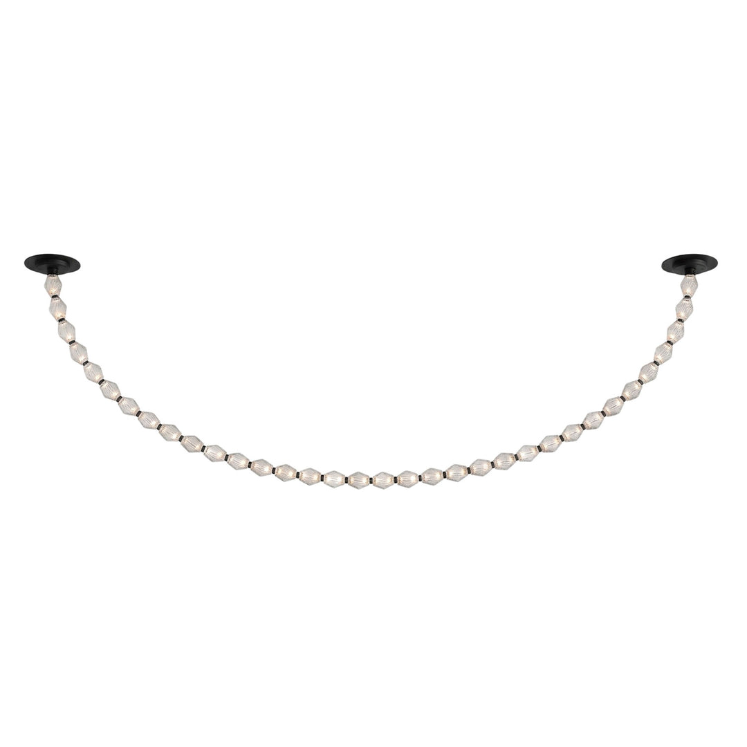 Riviere Chain Chandelier 34-light black and clear glass variant