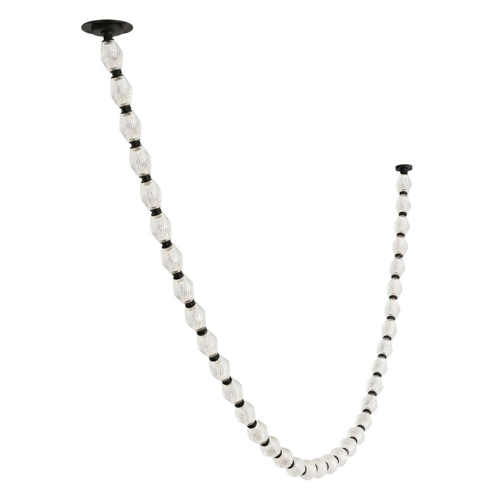 Riviere Chain Chandelier 36-light black and clear glass variant
