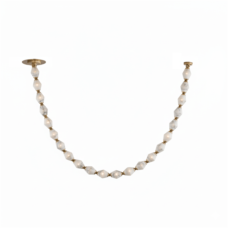 Riviere Glass Chain Chandelier 22-light configuration view 3