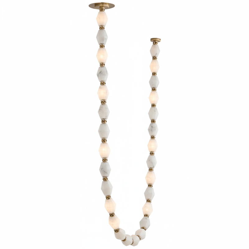 Riviere Glass Chain Chandelier 28-light configuration diagram