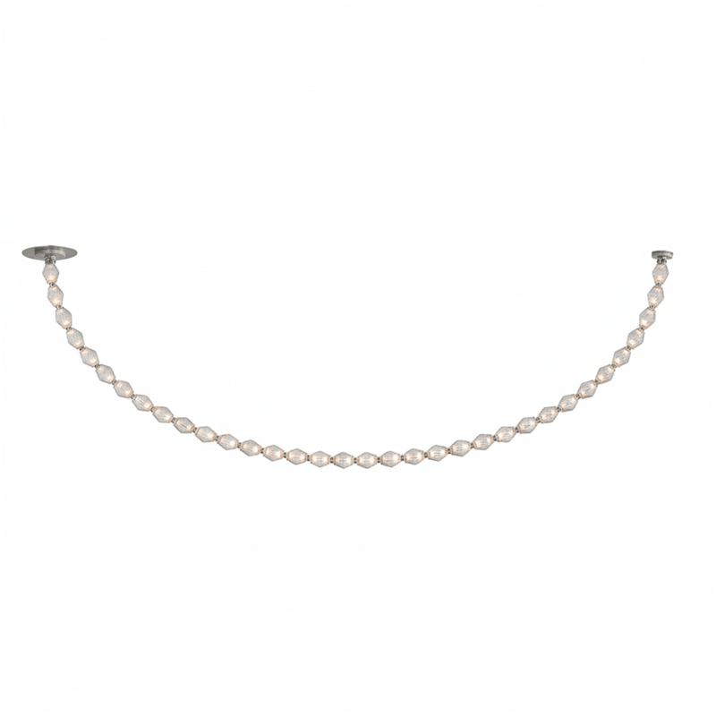Riviere Glass Chain Chandelier 34-light configuration view 2