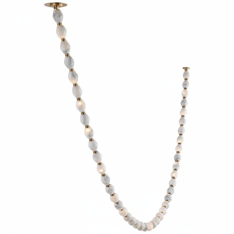 Riviere Glass Chain Chandelier 43-light configuration diagram