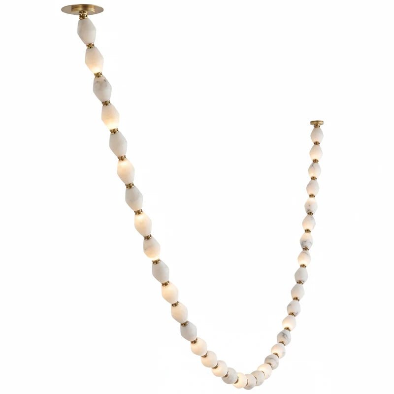 Riviere Glass Chain Chandelier 36-light configuration detail